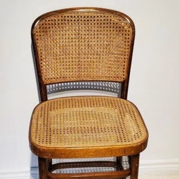 Vintage "Josef Hoffmann" Tall Mid Century Cane Chair - 37"inches Tall - Mint A+ - Picture 1 of 4